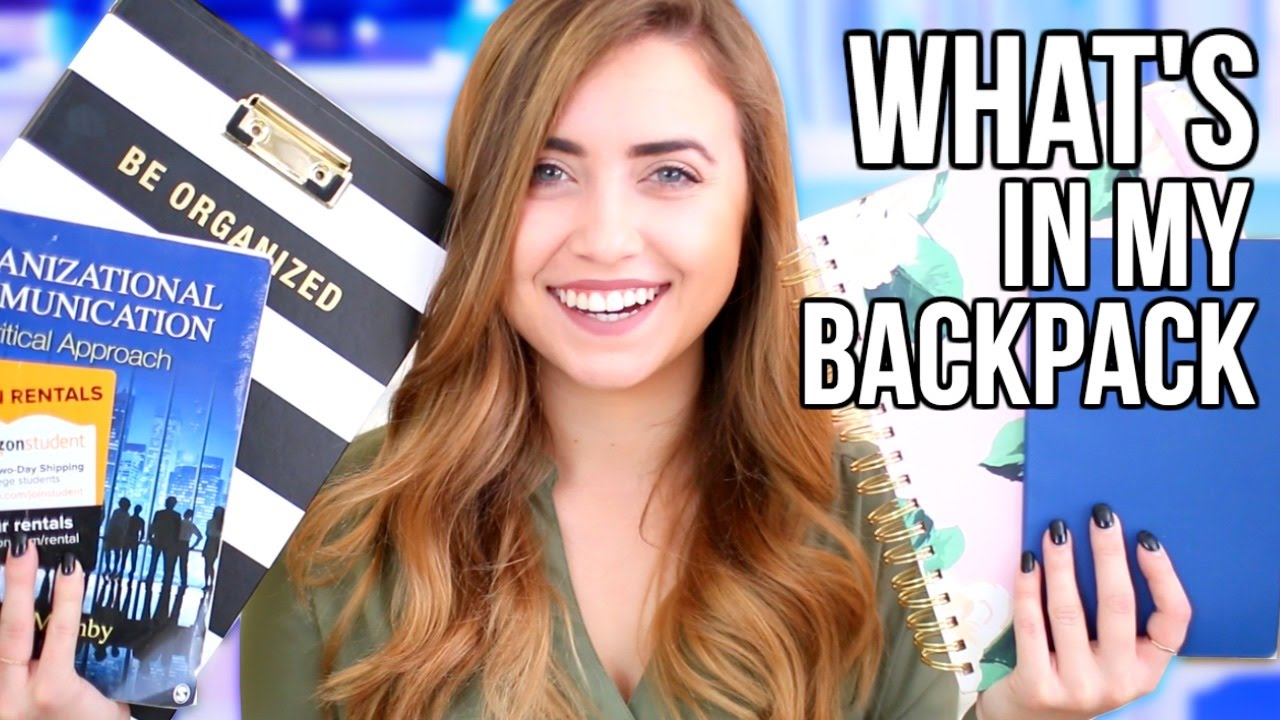 What's In My Backpack 2017 for College!