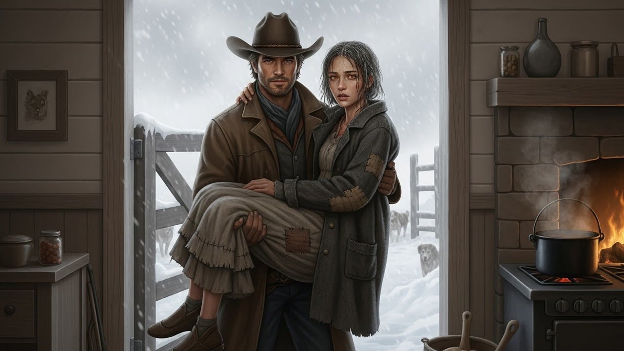 She Collapsed From Hunger In The Snow At His Gate, The Cowboy Carried Her In And Cooked For Her