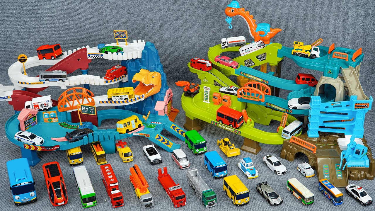 はしご消防車が飛ひ出す!自動变形!音声たっぷり☆変形出動! Tomica Transformable Car CollectionPlayset Satisfying with Unboxing