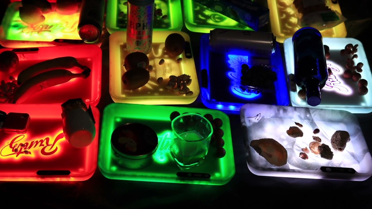GlowAlien & GlowTray Newest Design 420 Party Gift Night Decoration LED Rolling Tray for weed outdoor