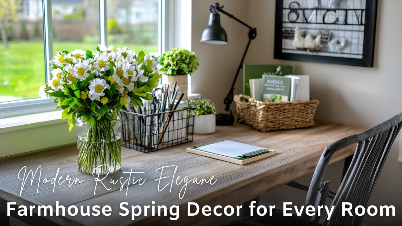Modern Rustic Spring Home: Elegant Farmhouse Decor for Every Room