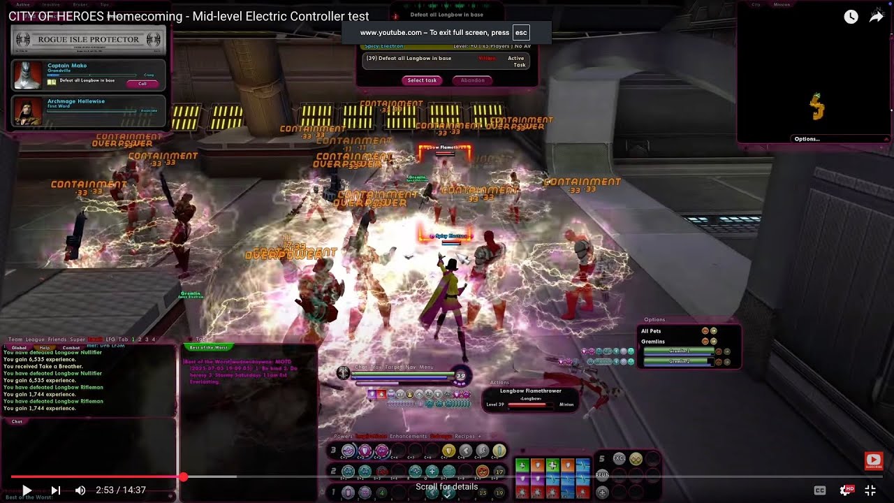 CITY OF HEROES Homecoming - Mid-level Electric Controller test