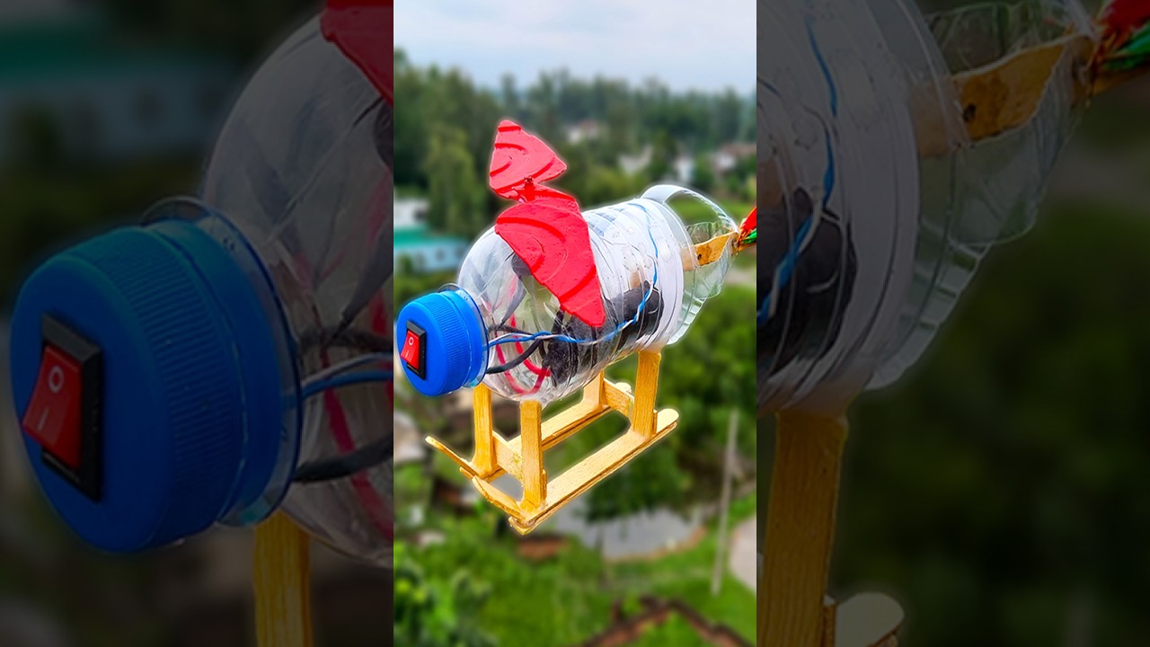 How To Make a Plastic Bottle Helicopter - Amazing DIY Helicopter Toy //