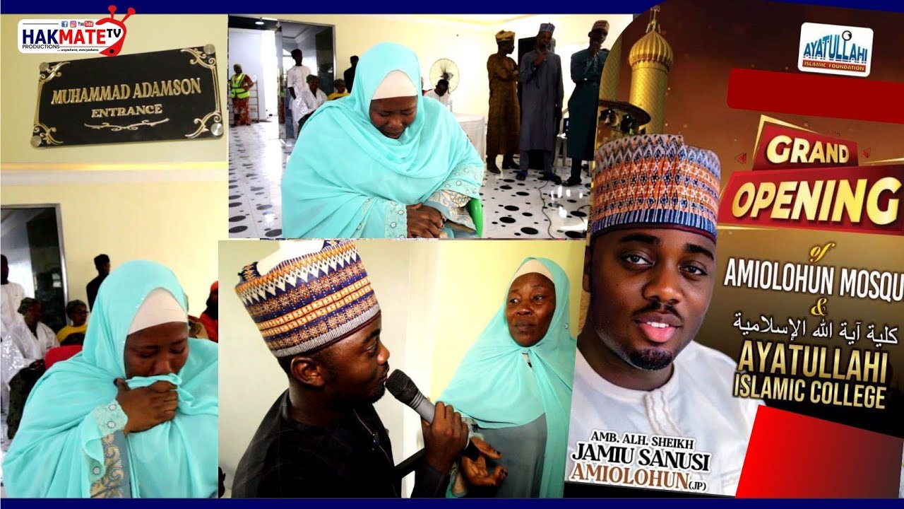 LATE MUH. ADAMSON' S WIFE BURST INTO TEARS  WHEN HIS HUSBANDS NAME WAS HONOURED AT AMIOLOHUN MOSQUE