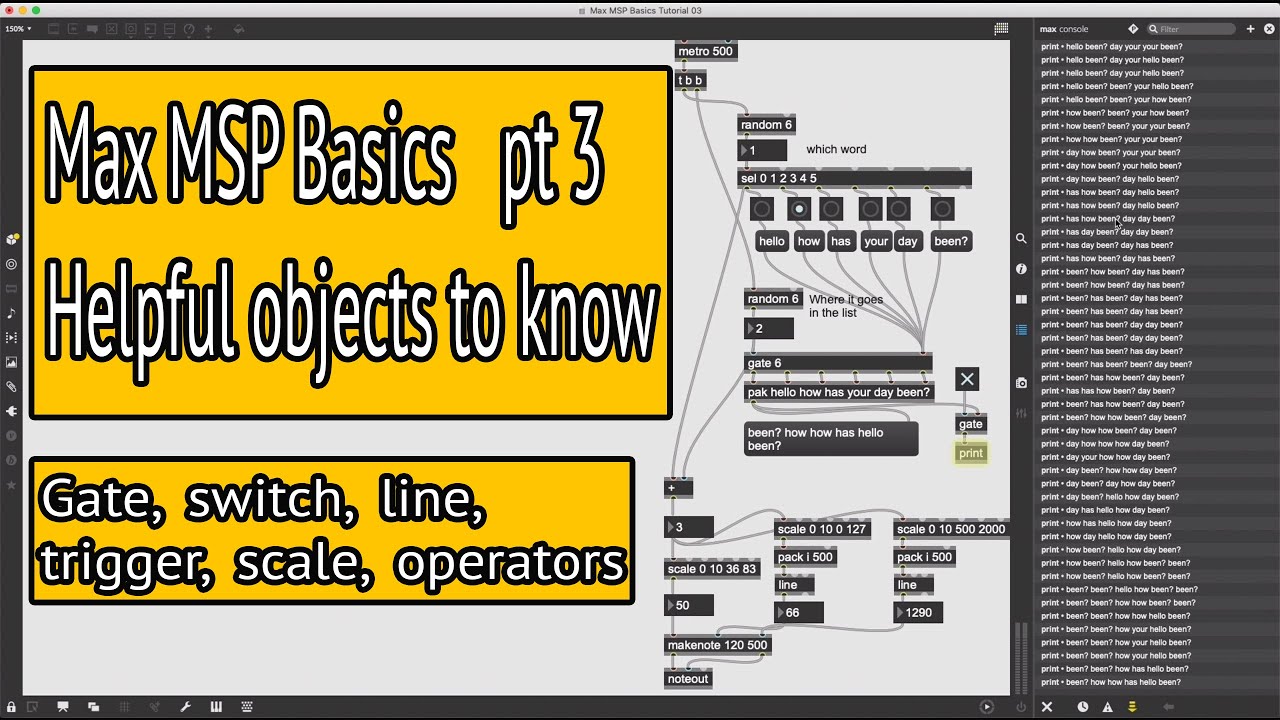Учебное пособие по Max MSP — Абсолютные основы, часть 3 — Полезные сведения
