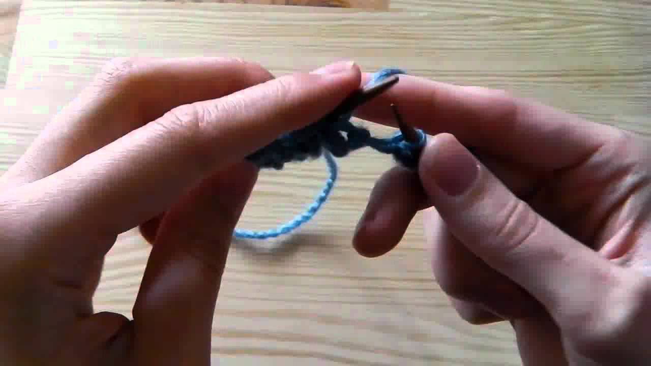 Stricken lernen - Perlmuster für Linkshänder (Combined Strickmethode)