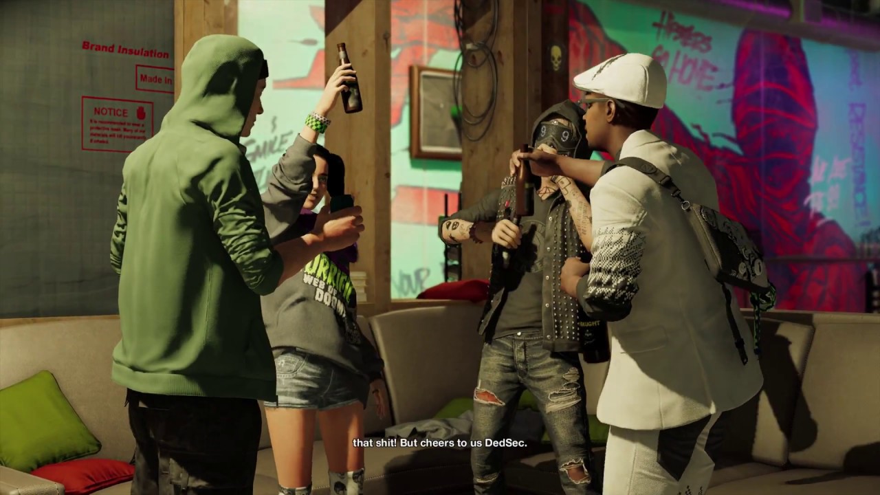 Watch Dogs 2 - Haum Sweet Haum: (Dedsec) Wrench, Marcus, Siatara & Josh Modify Robot Cutscene