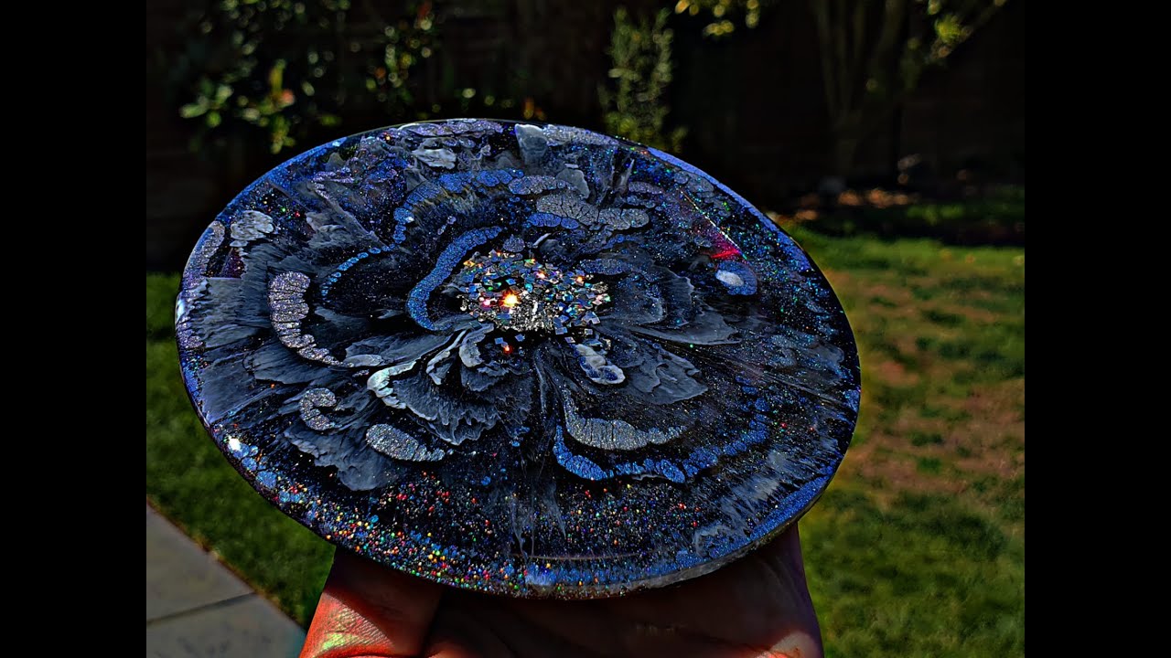 Resin Galaxy Flower  Using Interference Colours Tutorial Using Lets resin