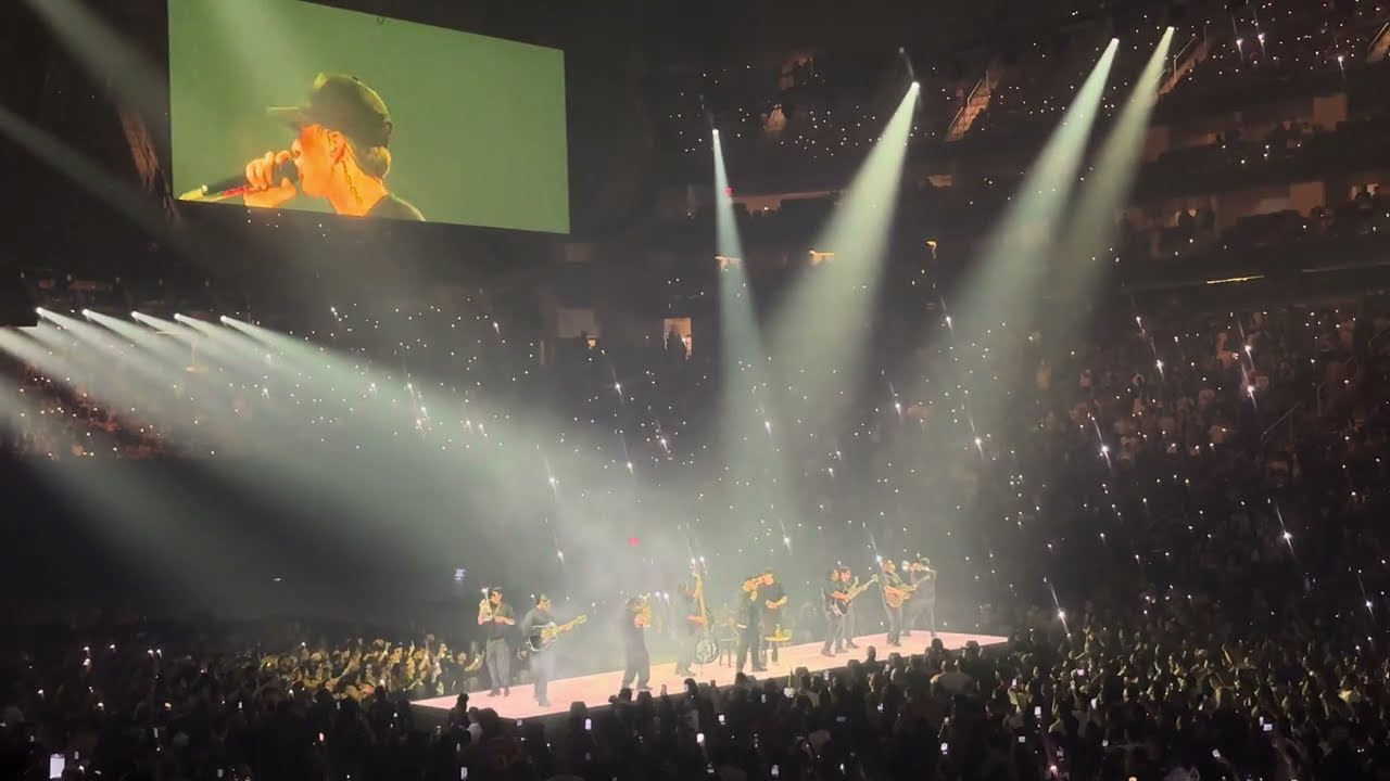 Peso Pluma and Estevan Plazola Performing “Hollywood” - Houston Texas Éxodo Tour 2024 Toyota Center