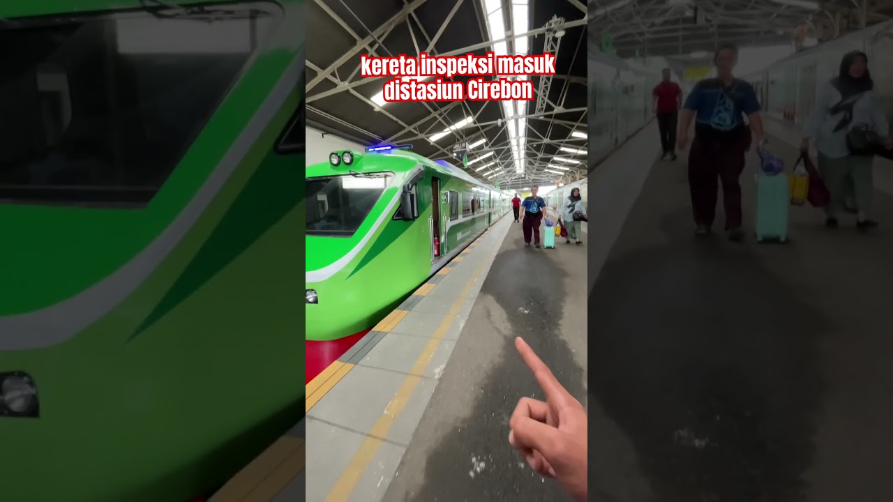 Kereta inspeksi masuk distasiun Cirebon #keretaapi #railfans #train