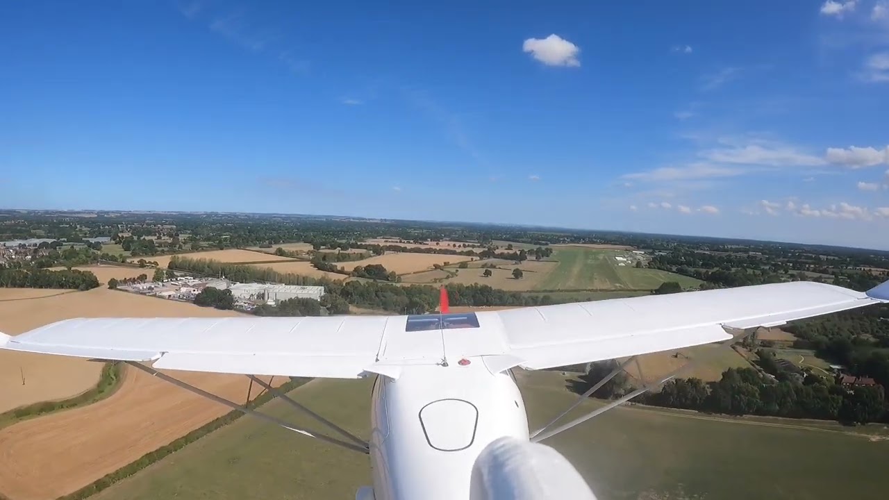 Headcorn landing IKARUS c42 with 20 knot cross wind