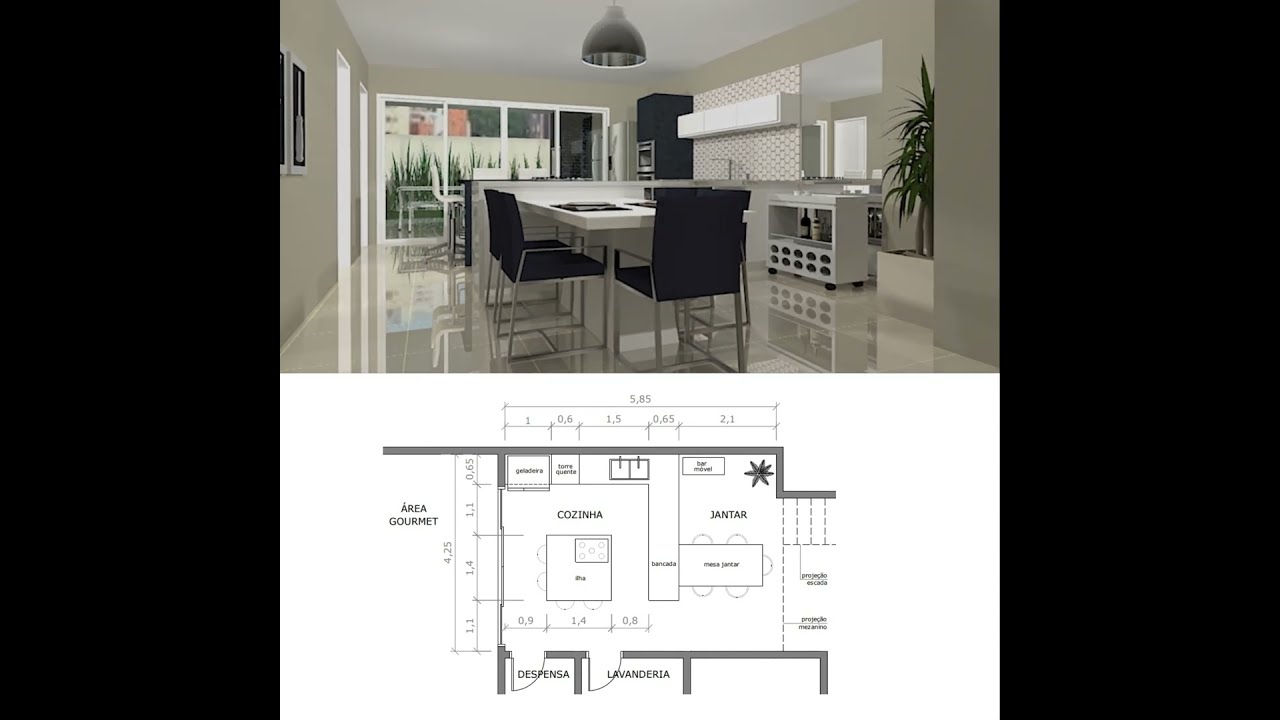COZINHA E JANTAR INTEGRADOS #short  #interiores #projetodecozinha