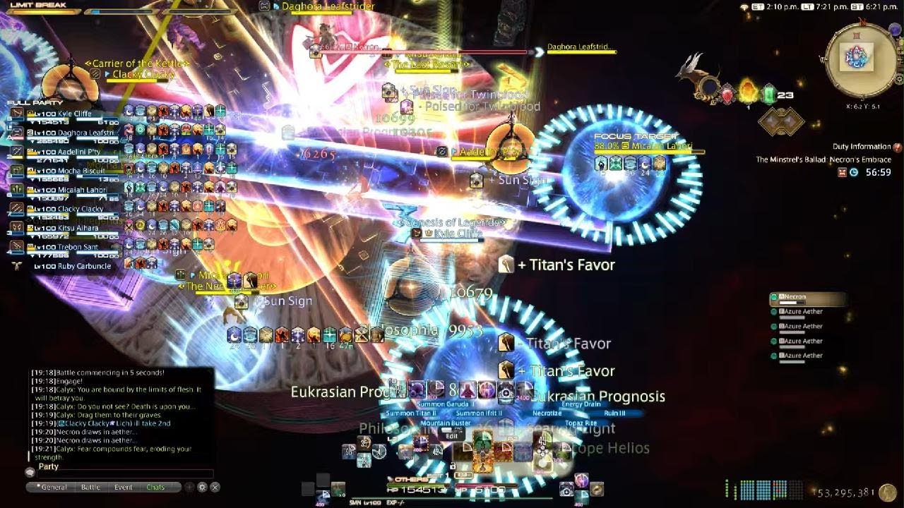 FFXIV - The Minstrel's Balled: Necron's Embrace (Necron Extreme) Clear - SMN PoV