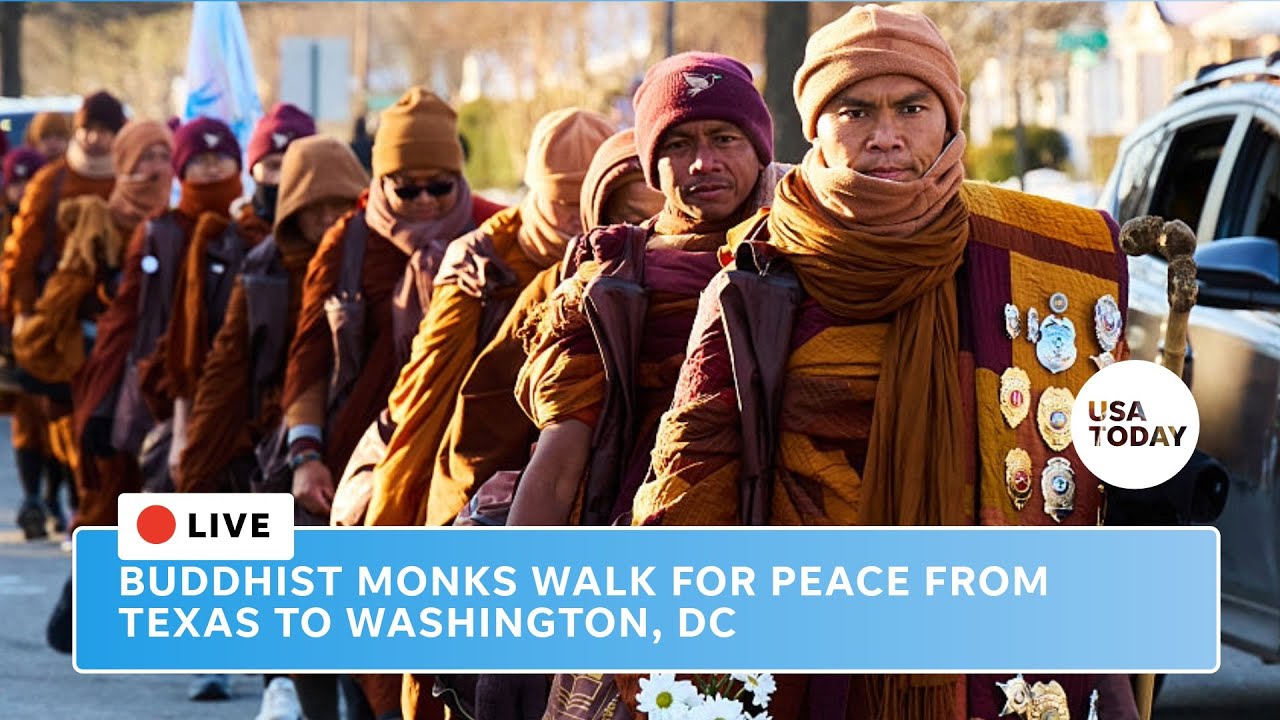 Buddhist monks walk for peace from Texas to the White House