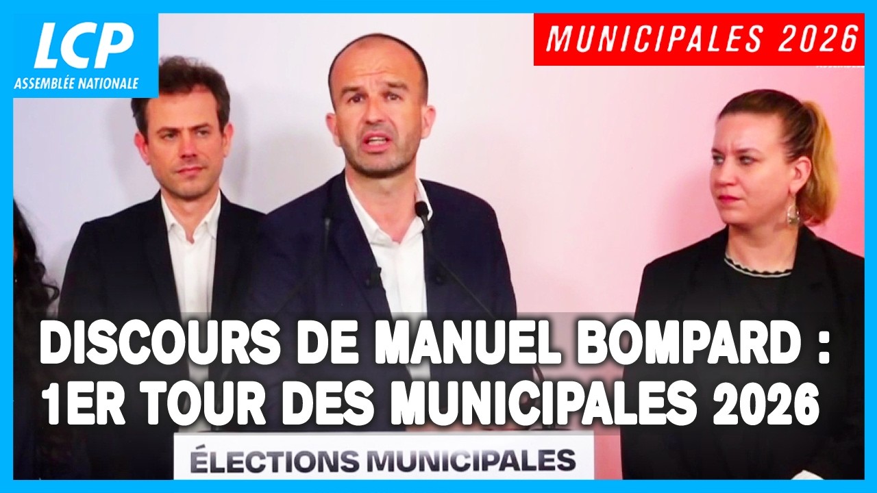 Manuel Bompard : discours après le 1er tour des municipales 2026 – 15 mars 2026