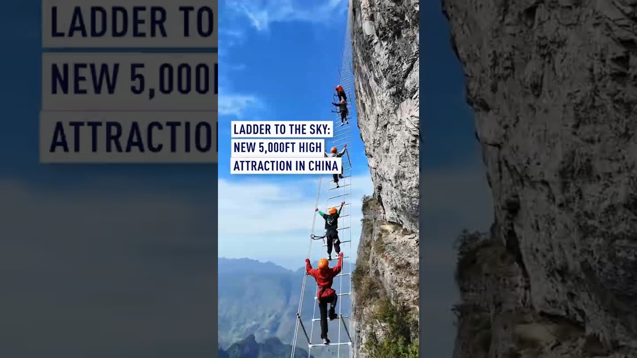 China&rsquo;s Sky Ladder: Thrilling 5,000-foot climb draws tourists to Zhangjiajie