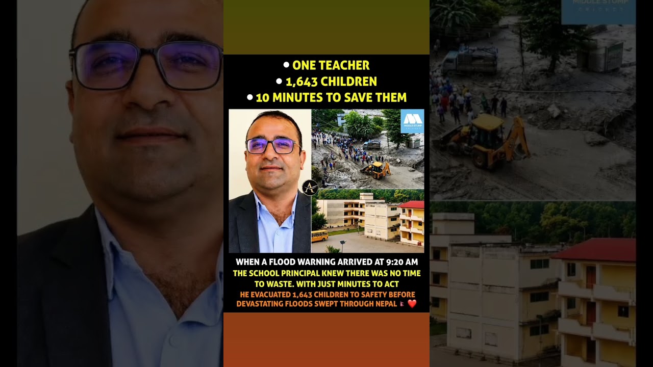 When a flood warning arrived at 9:20 AM, a school principal in Nepal knew there was no time to