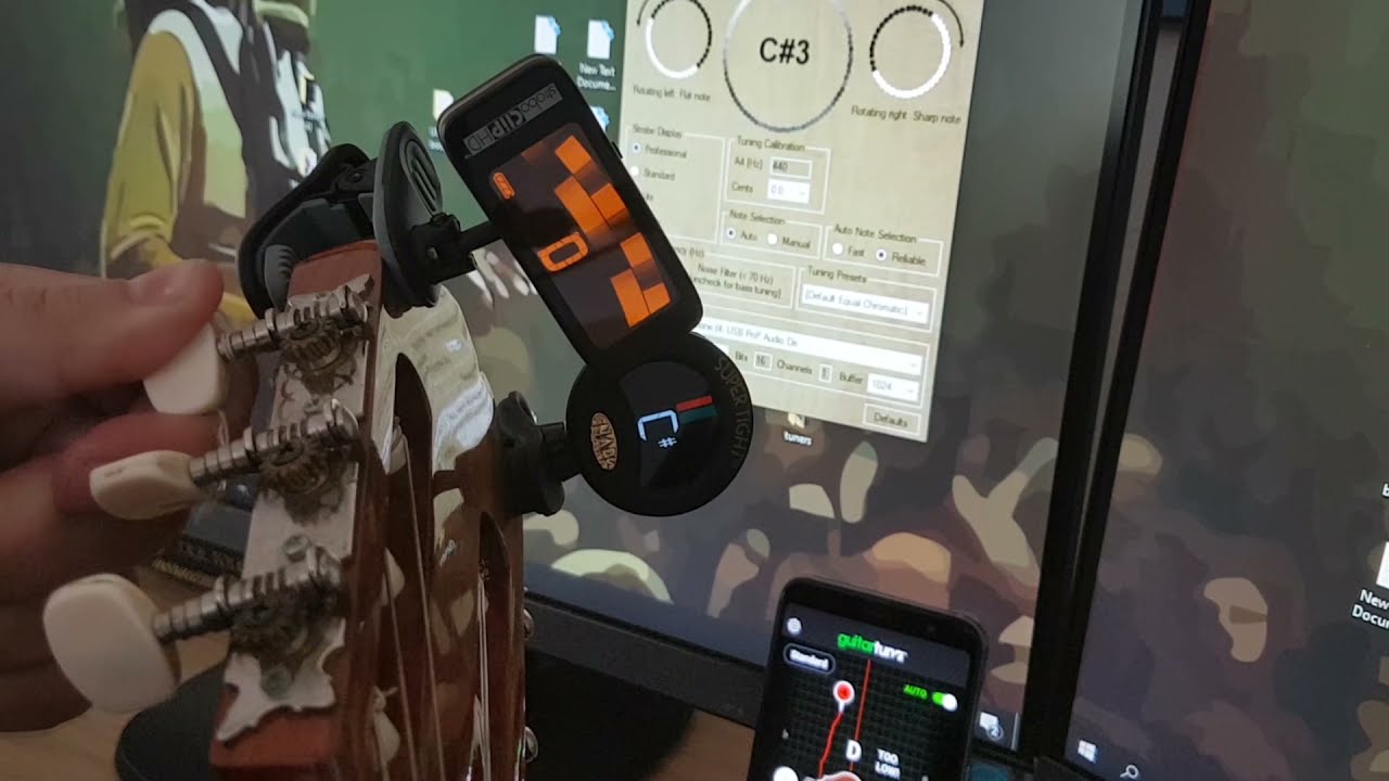 Snark ST-8 vs Peterson StroboClip vs GuitarTuna (android) vs TB Strobe Tuner