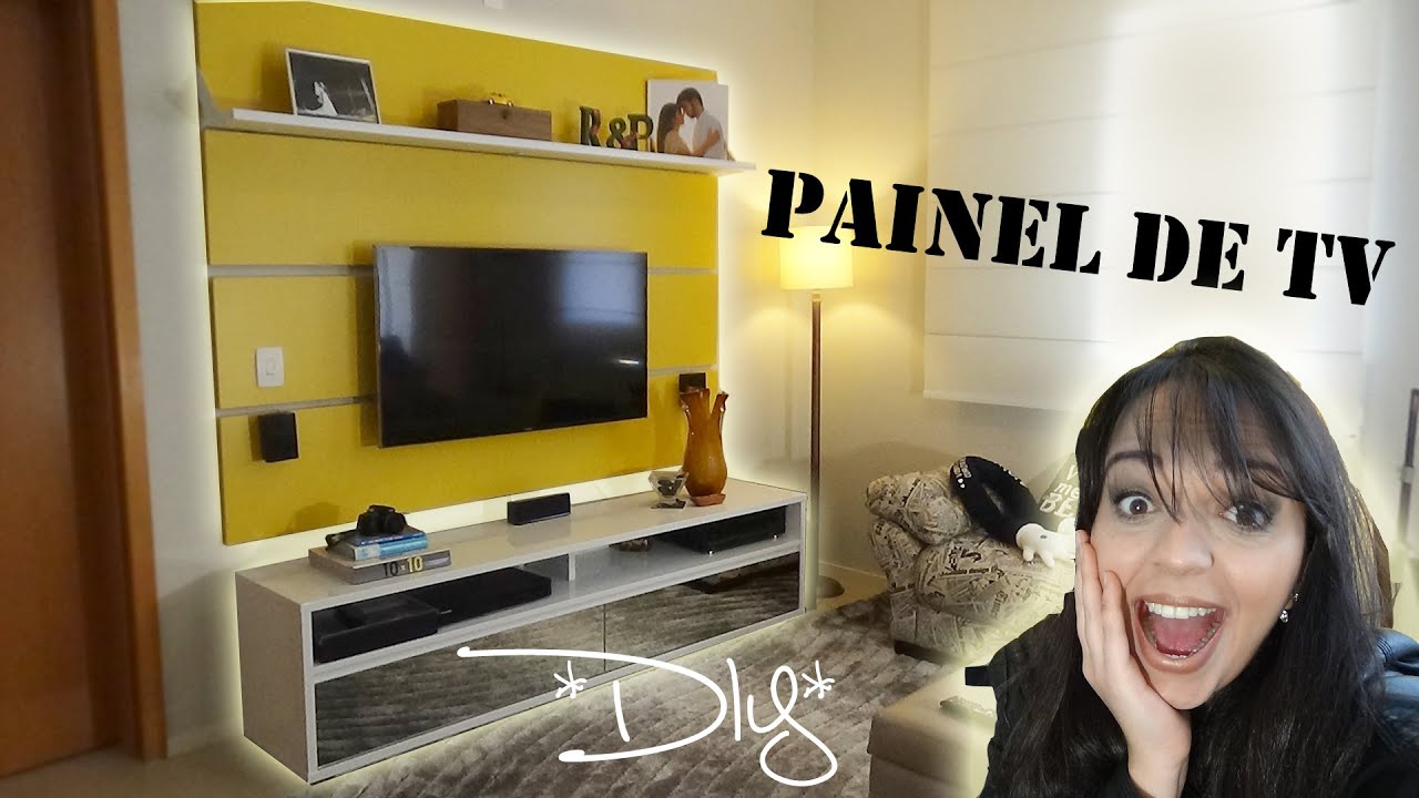 DIY   Painel de TV para decoração de Sala :: Rebeca Salvador