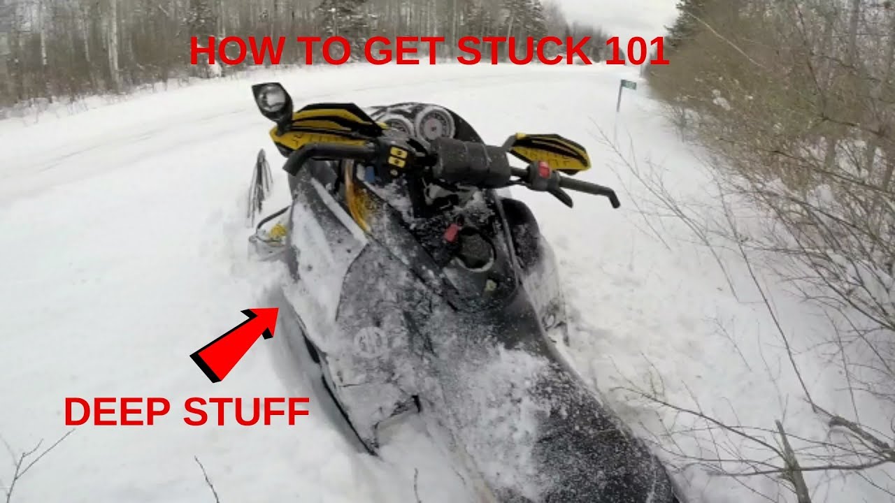 DITCH BANGING SNOWMOBILE || BLOWN POLARIS || STUCK