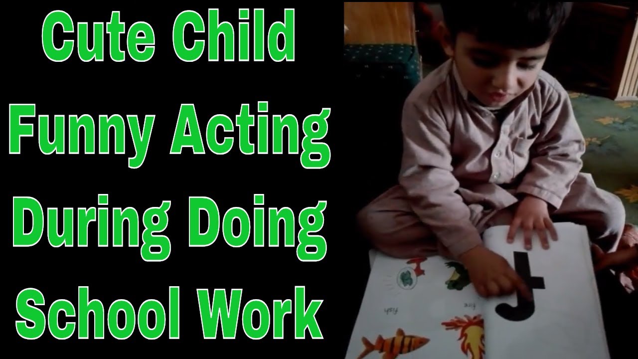 Cute Child Funny Acting During Doing School Work || Informative World ||