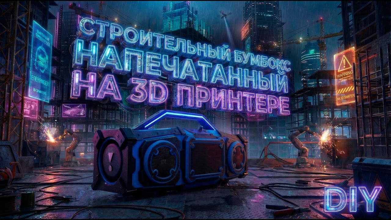 DIY Строительный Бумбокс на 3D принтере (Блютус колонка)