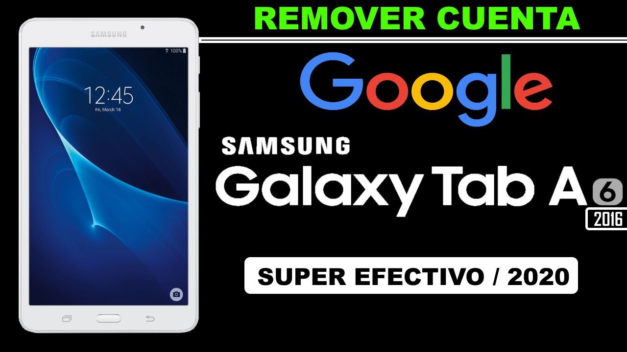 🚩Eliminar O Quitar Cuenta Google Samsung Galaxy Tab A6 2016 | Sm T280 Super Efectivo 2022👏