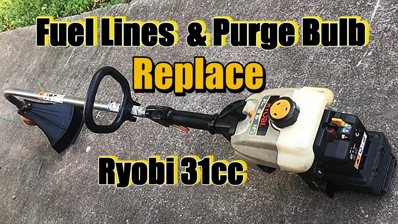 Ryobi Trimmer Fuel Lines Replaced w/ Purge Bulb-  31cc 2 cycle 15'