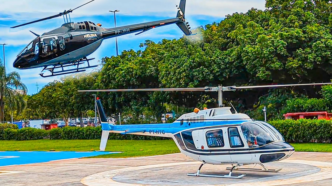 Bell 505 & 206 JetRanger in Rio De Janeiro!