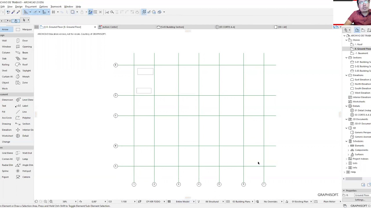 CUADRICULA EJES -ARCHICAD