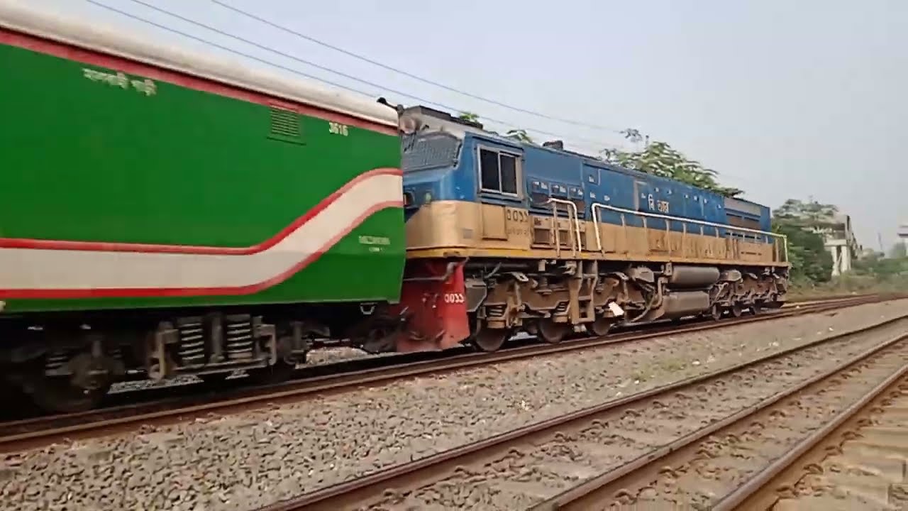 Morning Train Passing Under Dhaka Elevated Expressway | Urban Bangladesh View