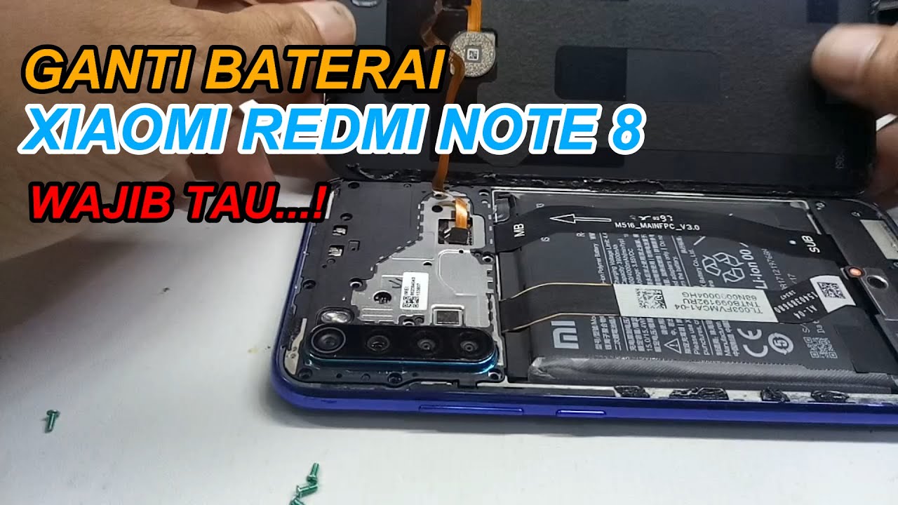 TUTORIAL GANTI BATERAI XIAOMI REDMI NOTE 8