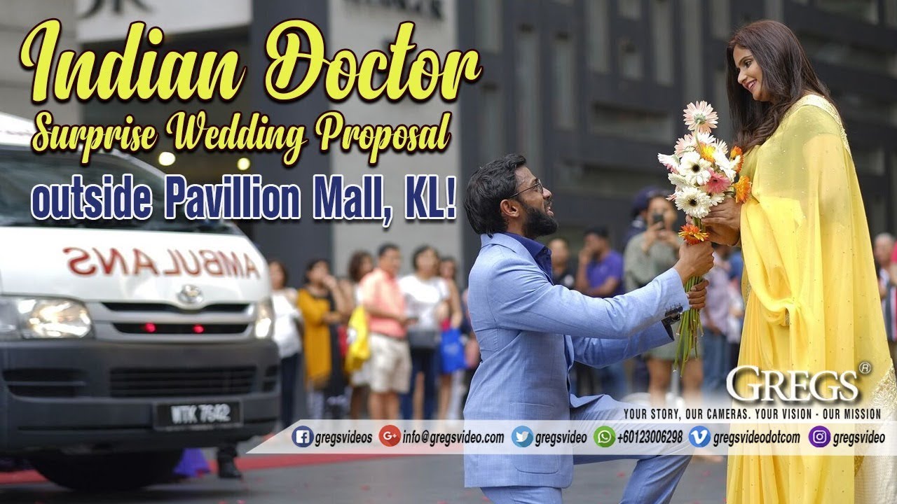 Indian Doctor Surprise Wedding Proposal in PUBLIC !! MOST ROMANTIC EVER