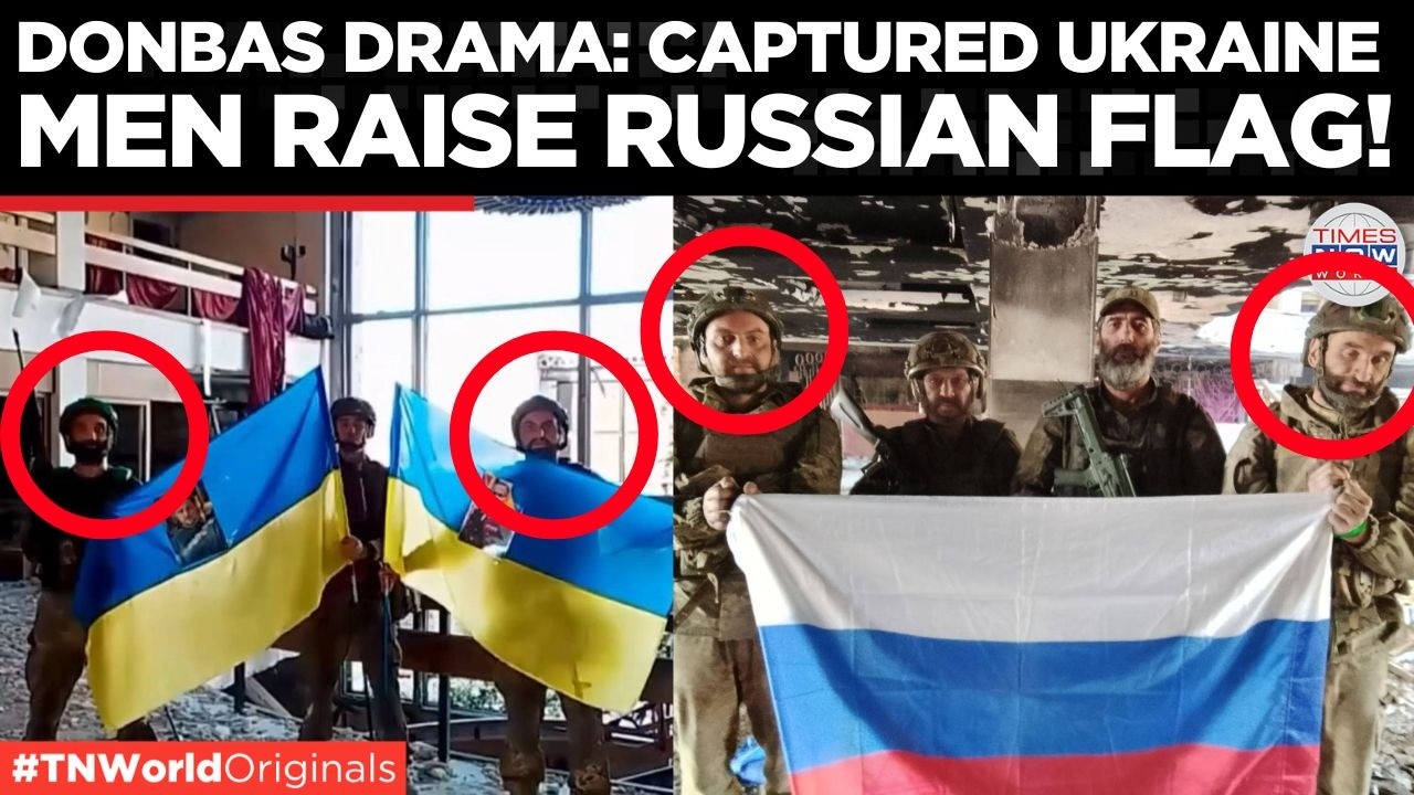KONSTANTINOVKA: Captured Ukraine Troops Seen Raising Russian Flag After 'PR Operation' Failed