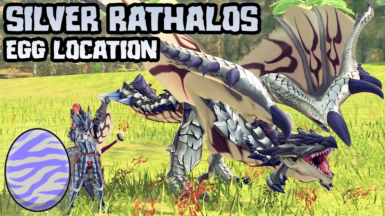 SILVER RATHALOS EGG RARE SUBSPECIES DEN OR SLAY SILVER RATHALOS ONLINE OR OFFLINE COOP QUEST - MHS 2