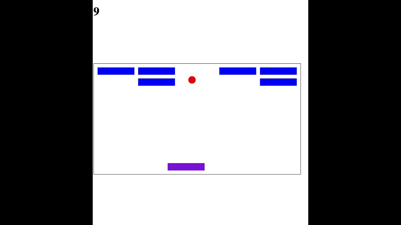2D Breakout Simple Game in Javascript Gameplay