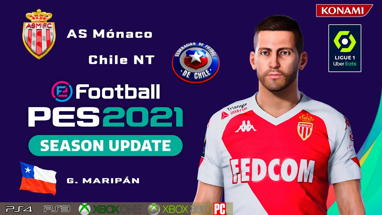 G. MARIPÁN face+stats (AS Mónaco / Chile NT) How to create in PES 2021
