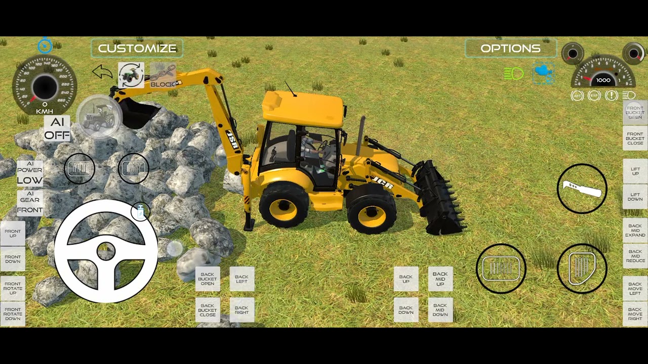 Jcb works in village load stones in truck 🚛#viralvideo #subscribe 