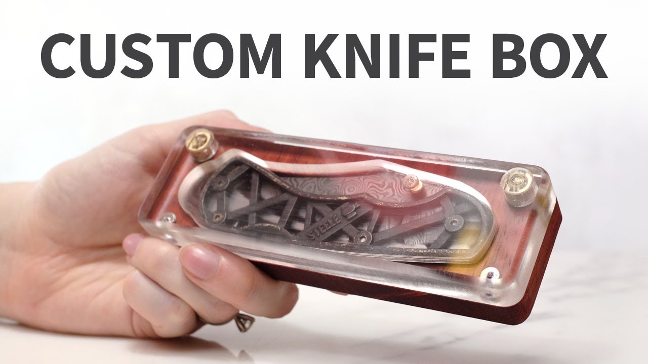 Wood & Acrylic Knife Box