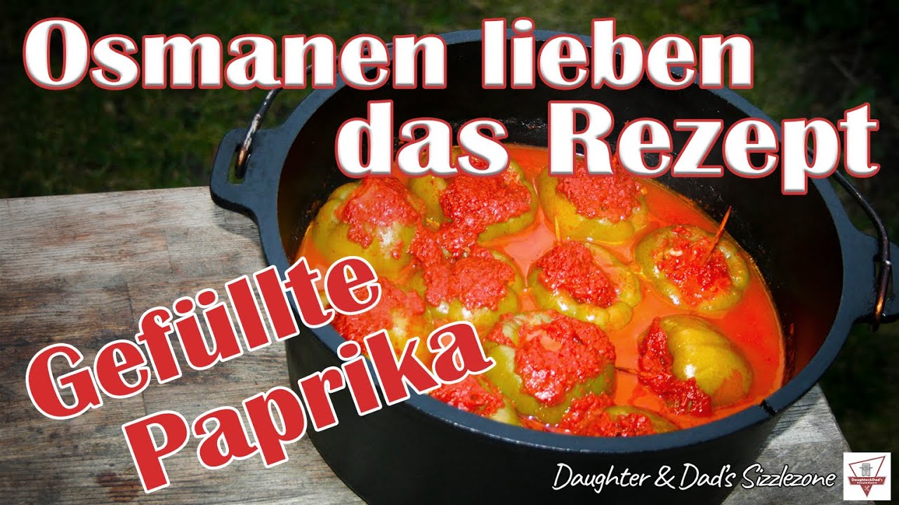 Perfekt gefüllte türkische Paprika mit Hackfleisch aus dem Dutch Oven Rezept - Etli Biber Dolması