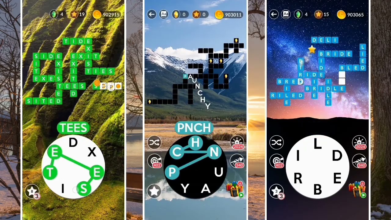 Wordscapes MASTER Levels 137217 to 137264 | Three 16 Levels Side by Side | Midweek Tournament