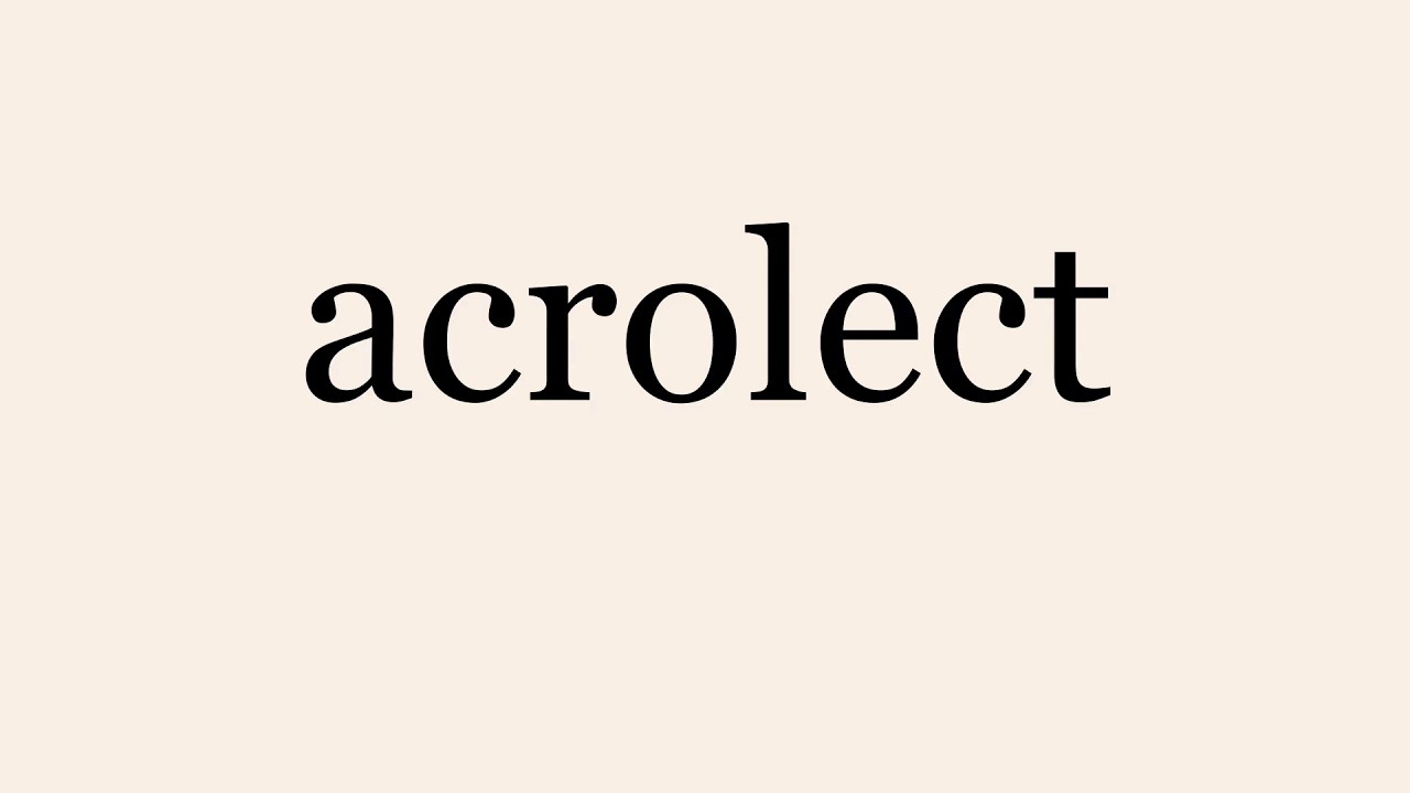 acrolect
