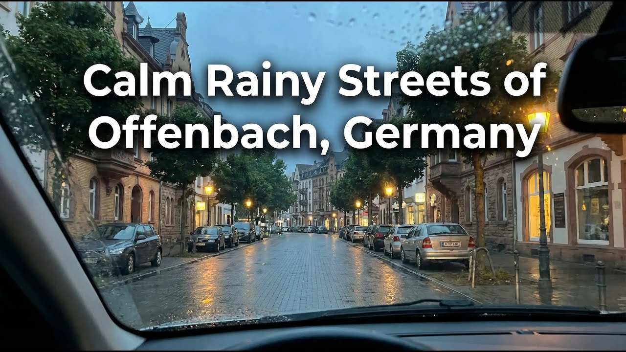 Rainy Day Drive in Offenbach, Germany - Relaxing ASMR Drive 🌧️🚗🌆
