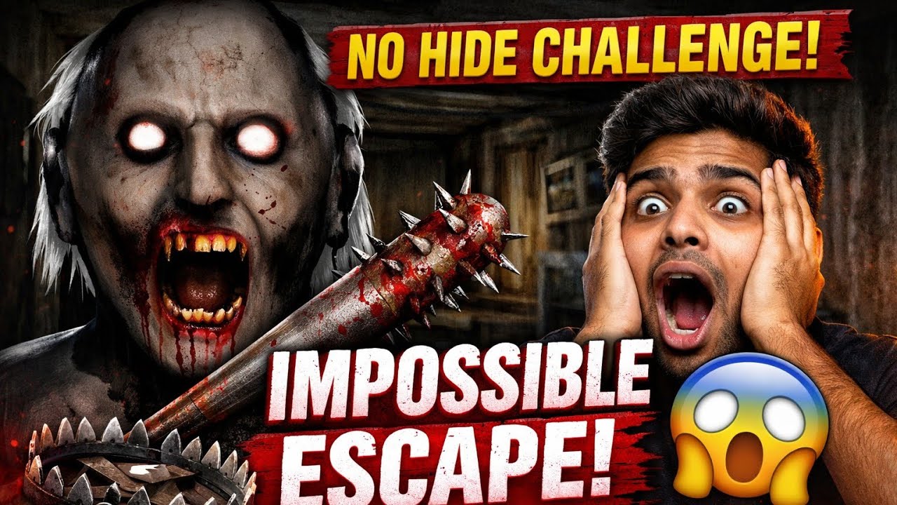 Granny Hard Mode Escape 😱 No Hide Challenge&rdquo;
