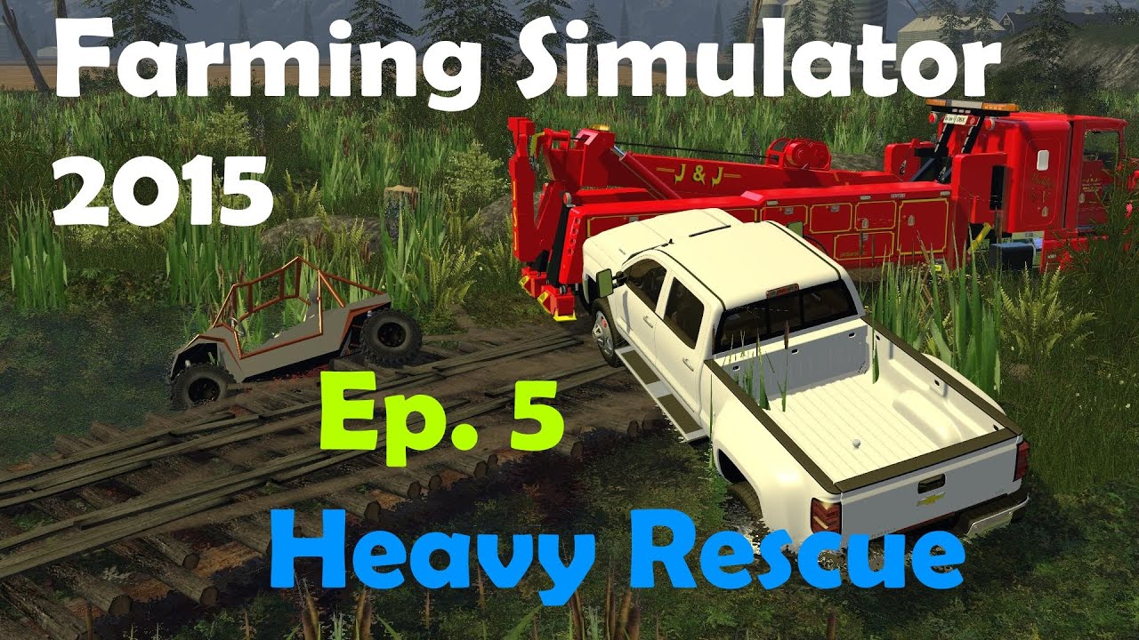 FS15: Heavy Rescue Ep.5 Off Road Vehicle Crashes Off Wood Bridge