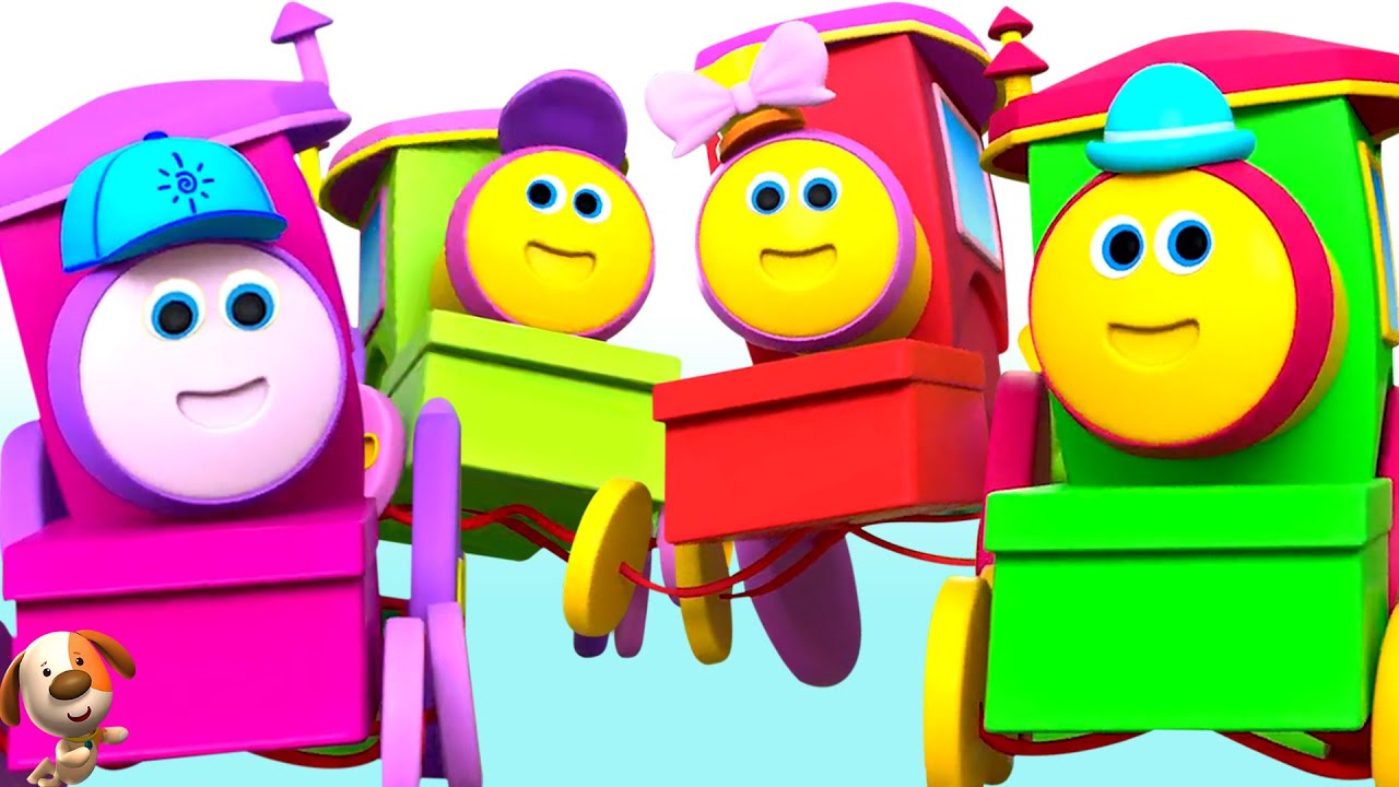 Five Little Trains Jumping on the Bed + More Vehicle Rhymes for Kids