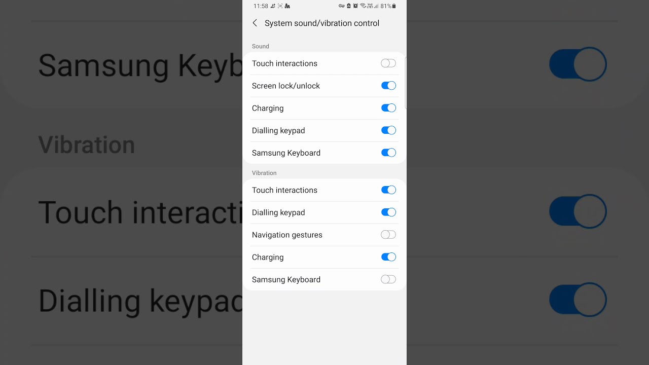 How To Turn On Haptic Feedback Vibration On Your Samsung Galaxy Device | #Shorts
