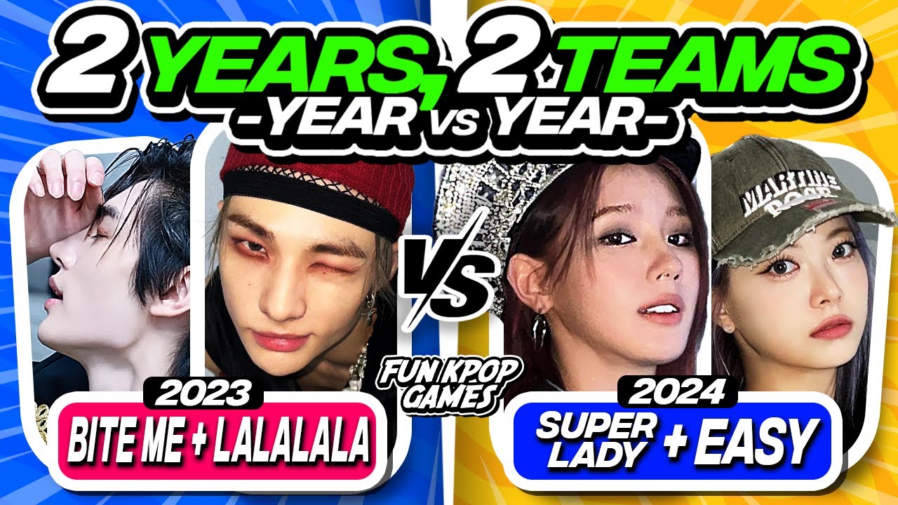 YEAR vs YEAR: 2 SONGS vs 2 SONGS (SAVE ONE DROP ONE) - FUN KPOP GAMES 2024