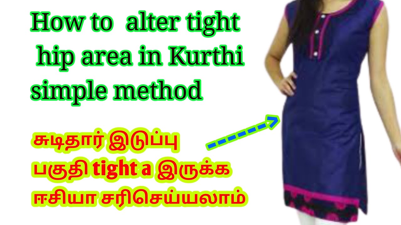 How to alter Tight chudithar slit in easy method /kurthi alteration in tamil.