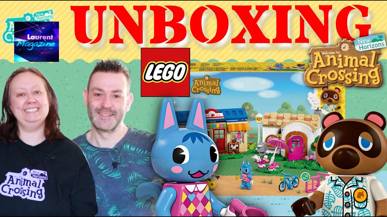 UNBOXING SET PACK LEGO ANIMAL CROSSING TOM NOOK ROSIE FR NINTENDO